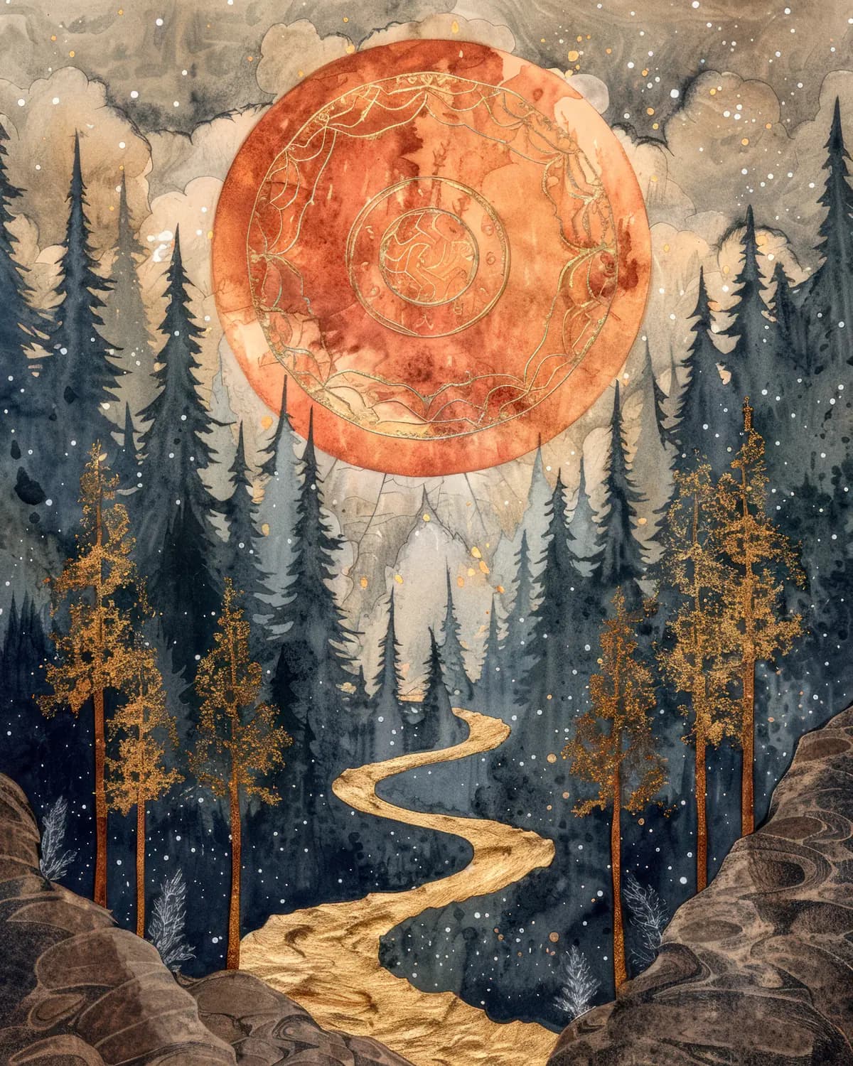 Lune de Sang sur le Chemin Doré