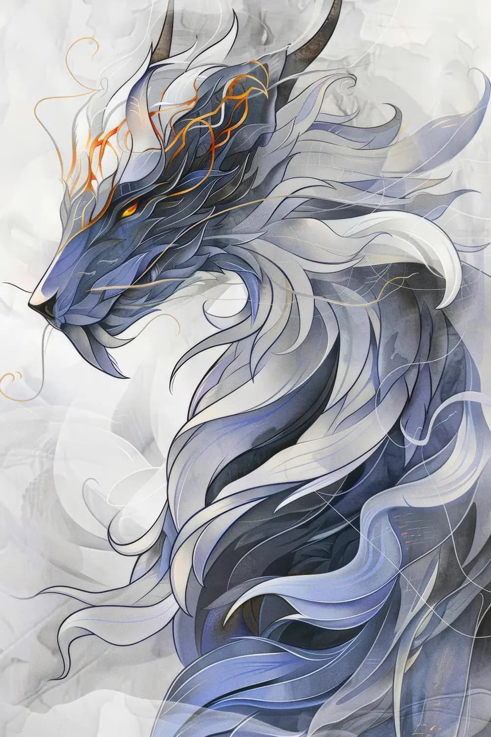 Dragon Céleste aux Flammes Dorées
