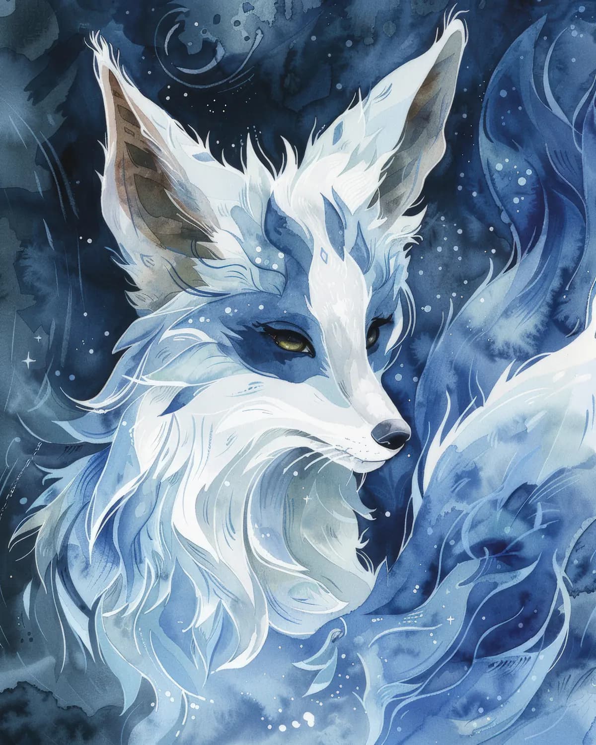 Renard Céleste aux Flammes de Givre