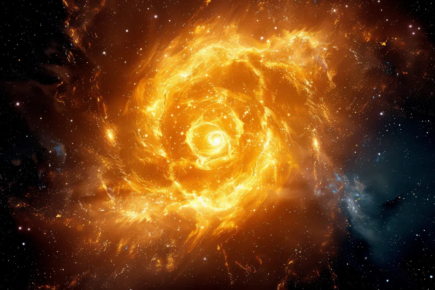 Galaxie Spirale de Feu dans le Cosmos