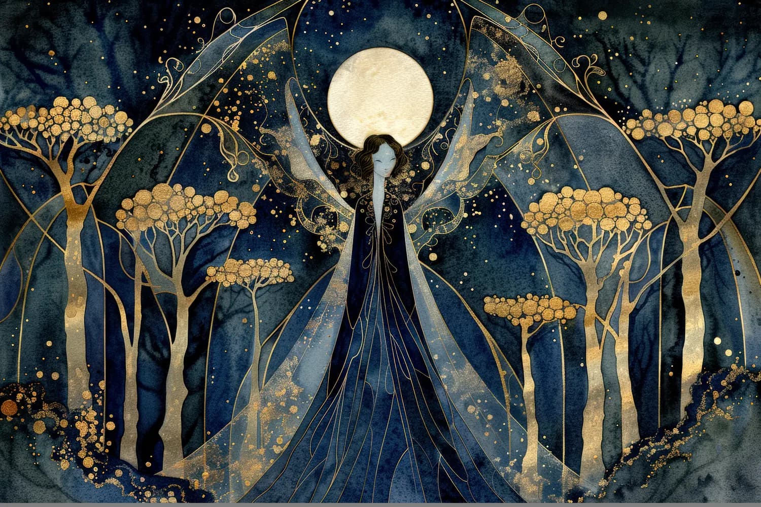 La Fée de la Lune dans la Forêt Dorée