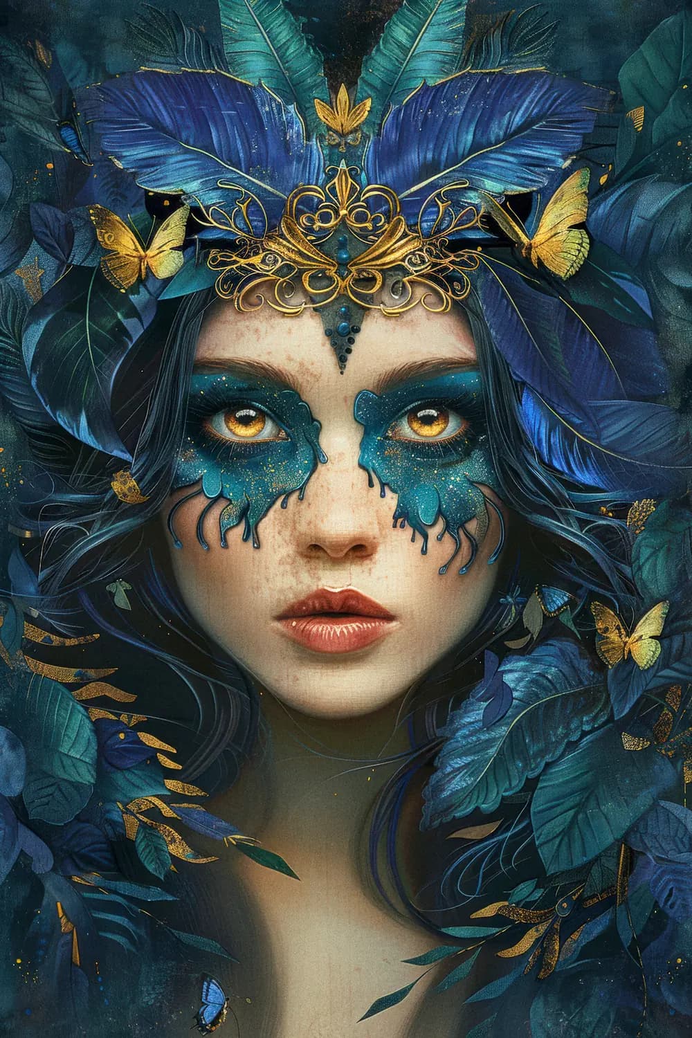 La Reine des Plumes et des Papillons Bleus