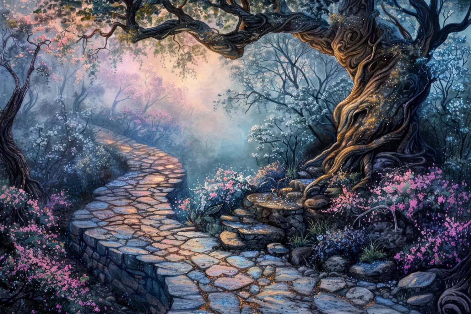 Sentier de Pierre dans la Forêt Enchantée