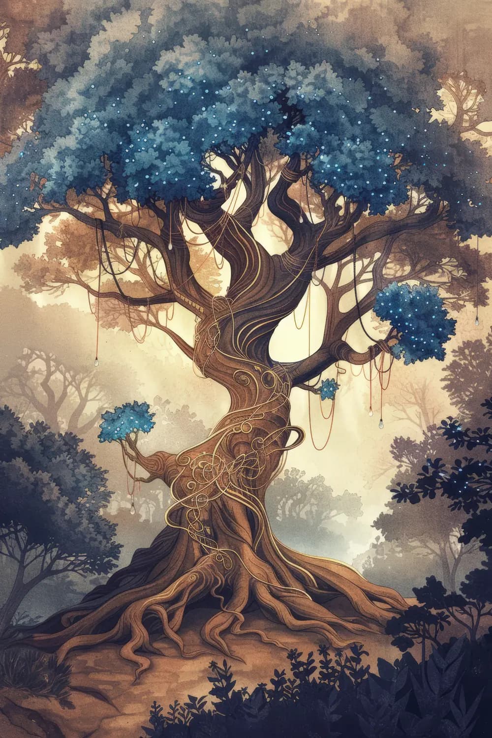 L'Arbre Ancien aux Feuilles Célestes