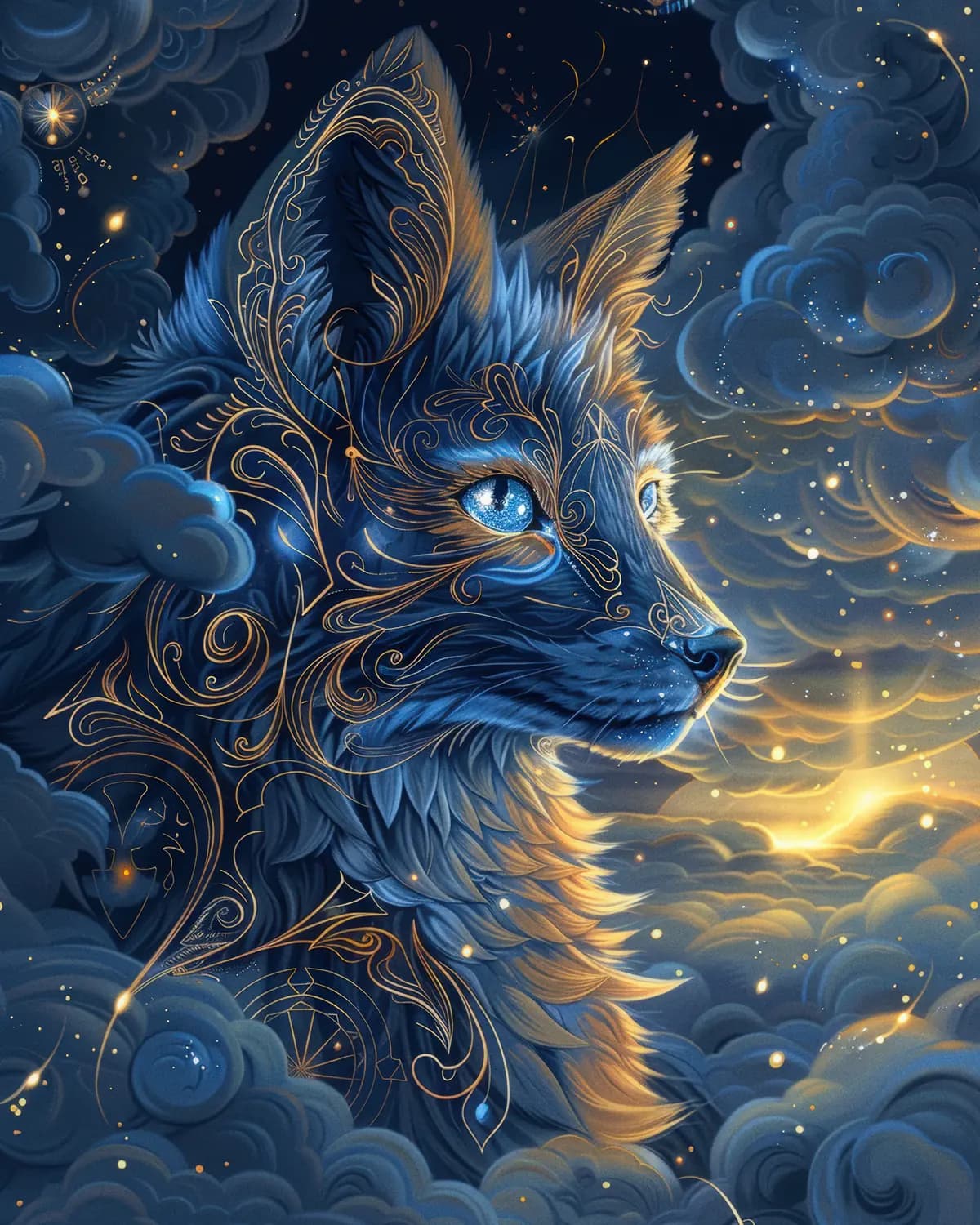 Le Gardien Céleste aux Yeux de Saphir