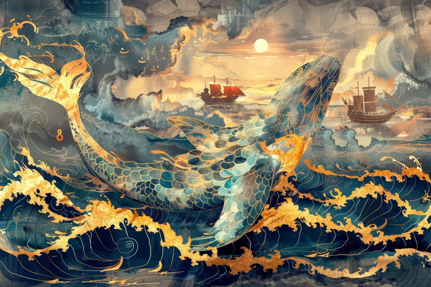 La Baleine Dorée des Mers Tempétueuses