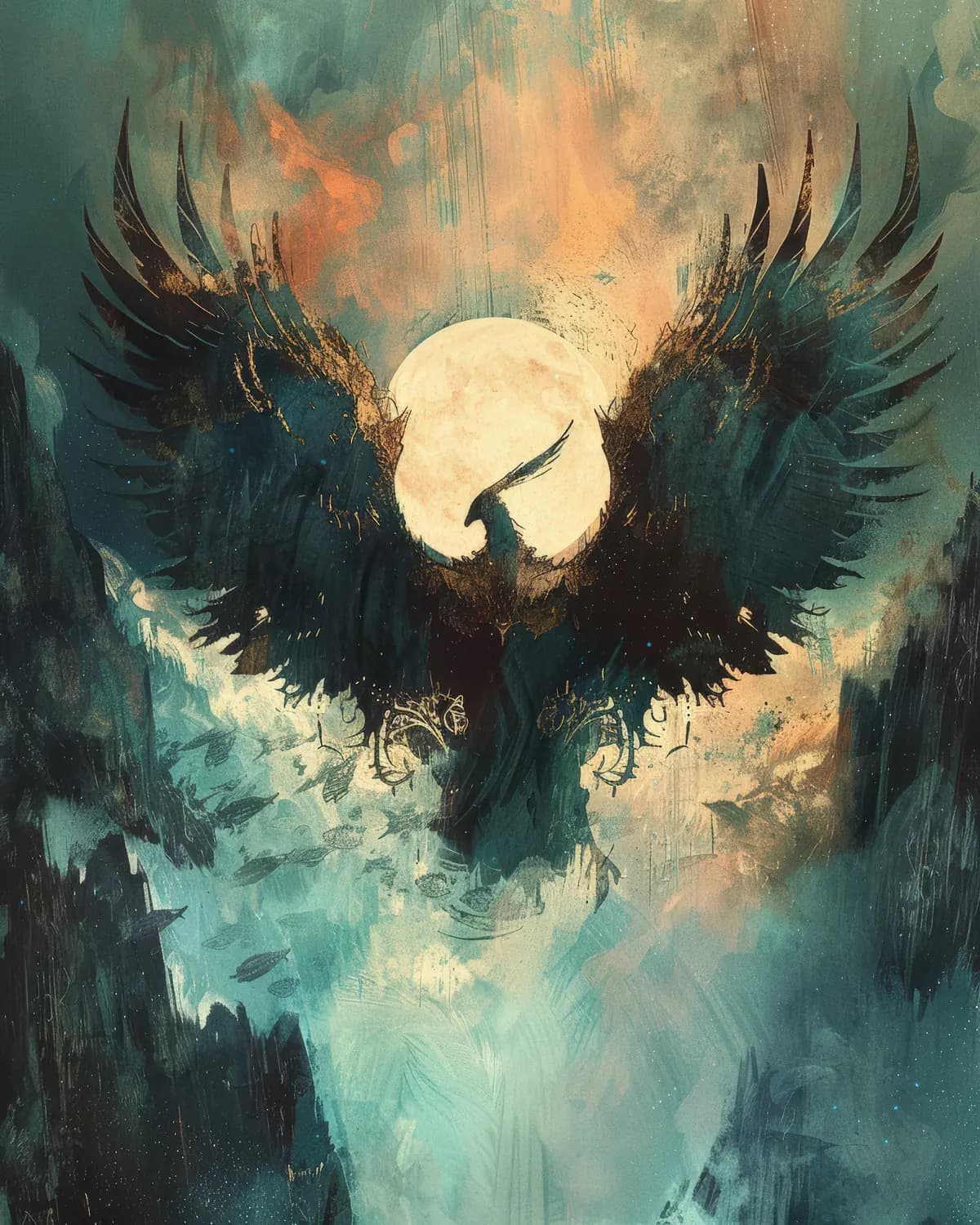 Le Grand Corbeau et la Lune Pleine