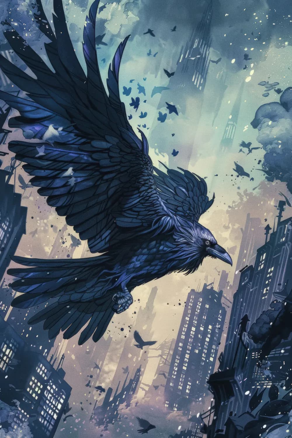 Le Grand Corbeau sur la Cité en Ruines