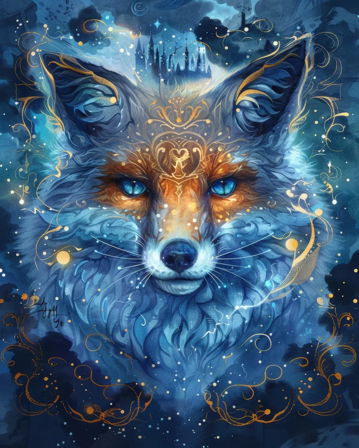 Le Renard Mystique aux Yeux de Saphir