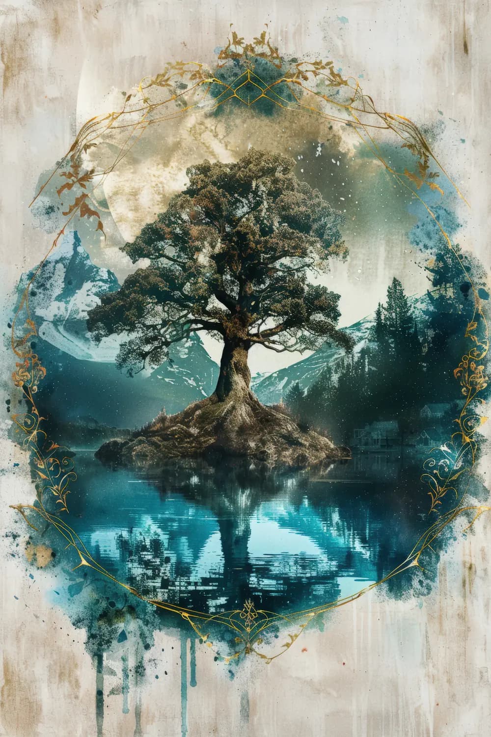 L'Arbre Solitaire au Cœur du Lac