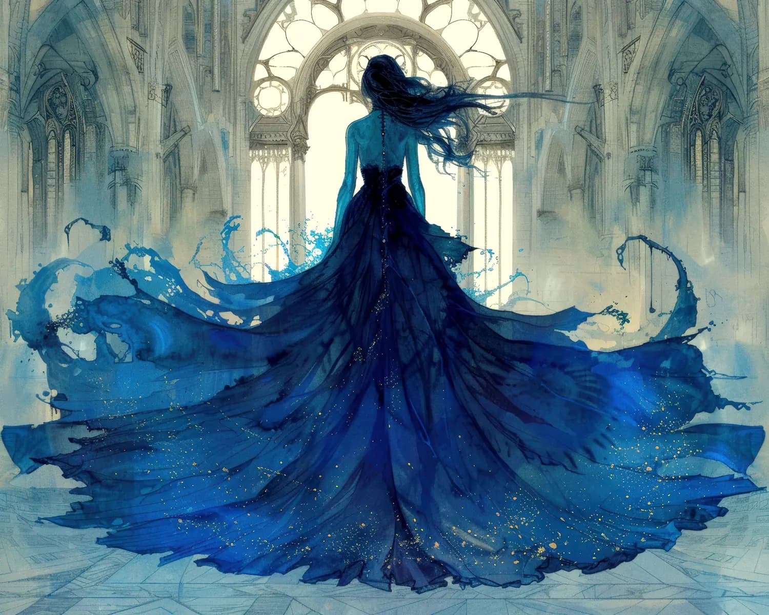La Reine des Eaux dans la Cathédrale Bleue
