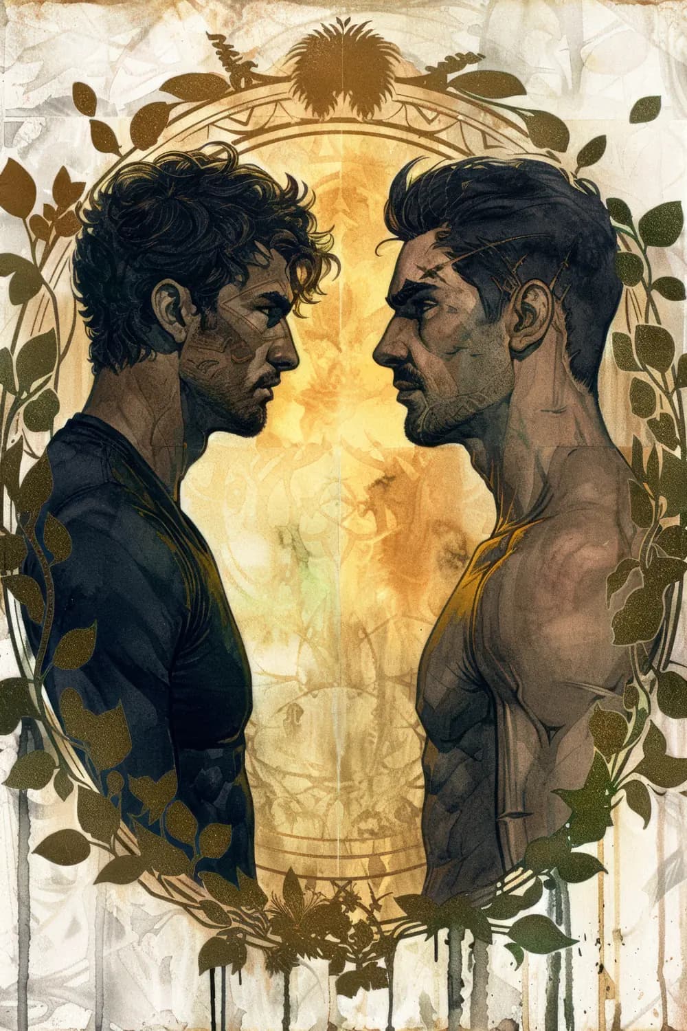 Deux Hommes Face à Face, Lumière et Ombre