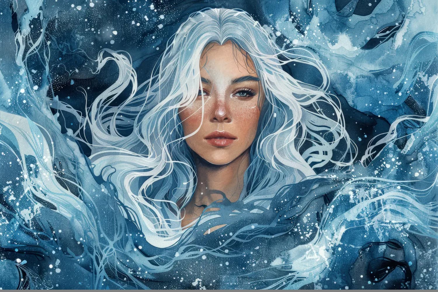 Reine des Eaux aux Cheveux d'Écume