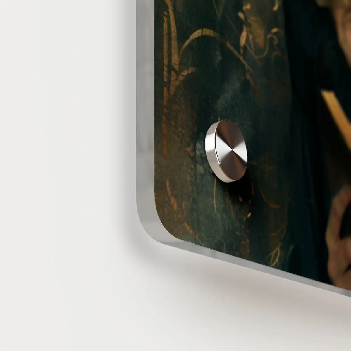 The Keeper of the Arcane Book - Acrylic Wall Art Panels mockup angle 5