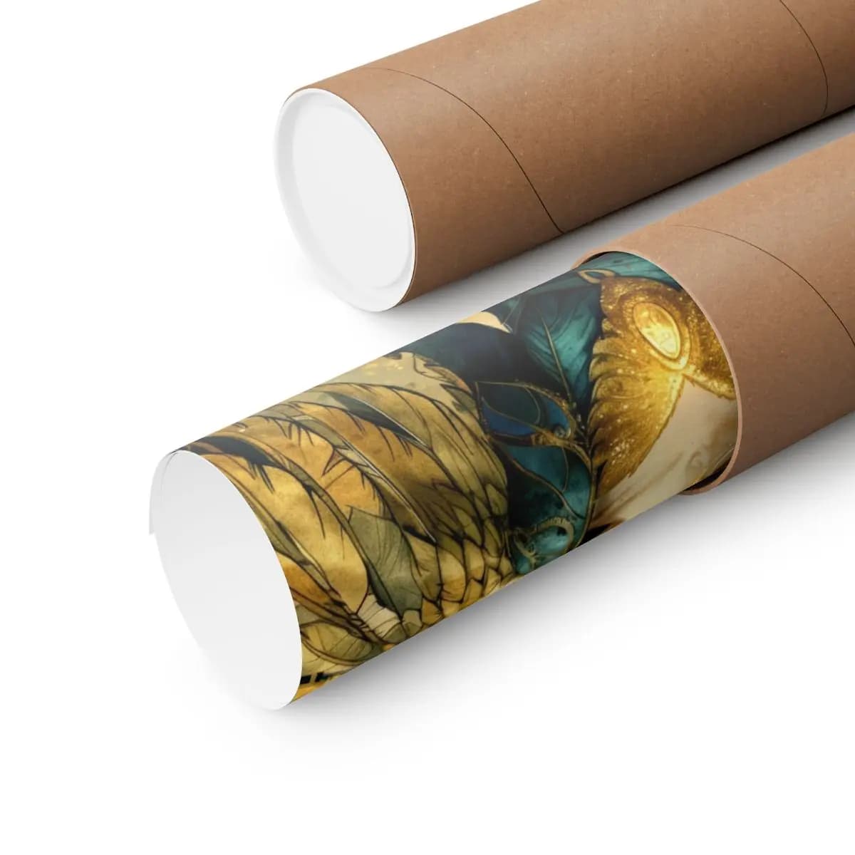 The Golden-Winged Angel Warrior - Matte Vertical Posters mockup angle 3