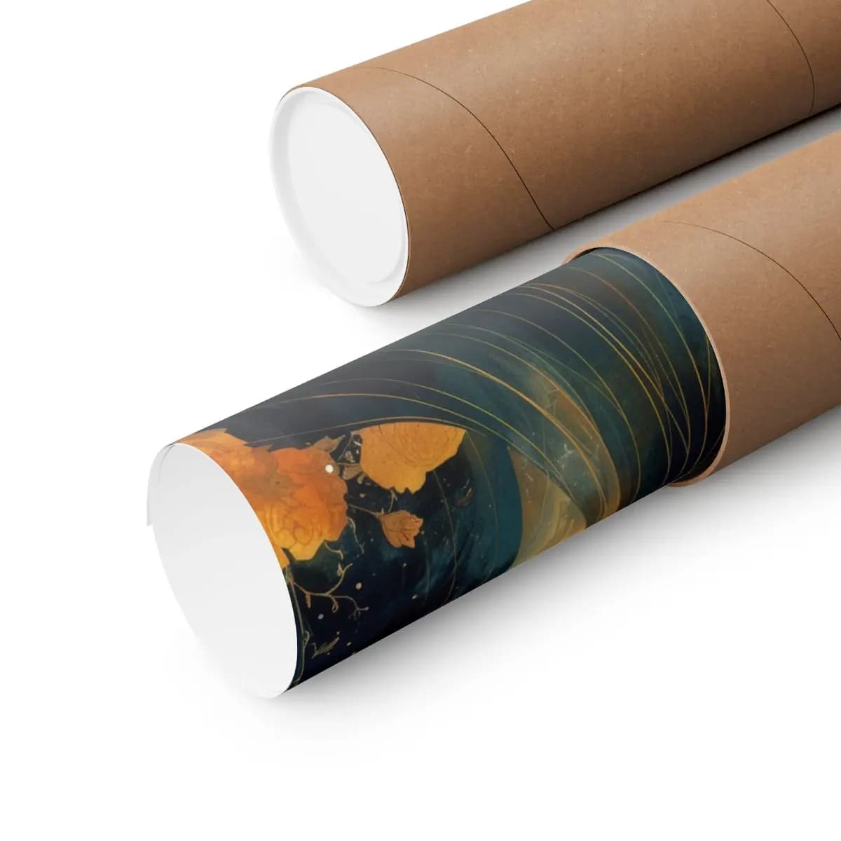 Silhouette at the Threshold of the Golden Arch - Matte Vertical Posters mockup angle 3