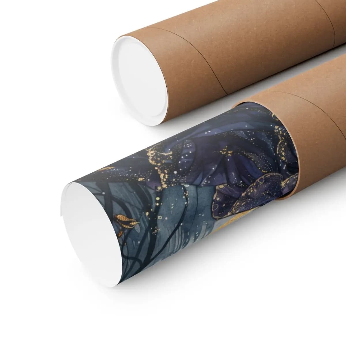 Celestial Dancer Beneath the Golden Crescent - Matte Vertical Posters mockup angle 3