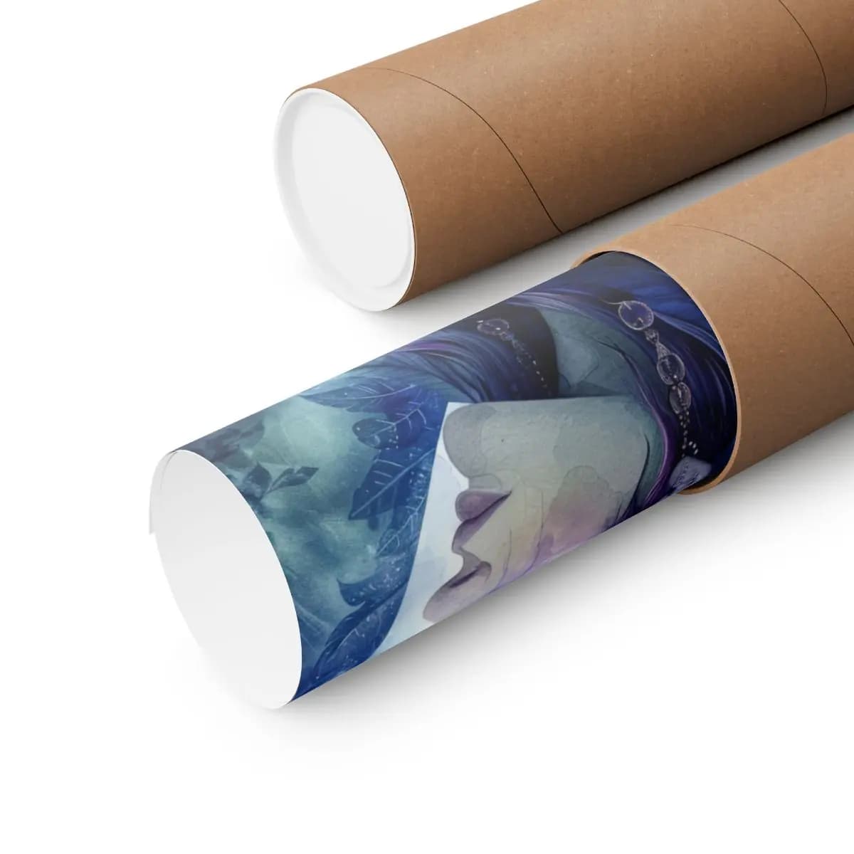 Indigo Moon Priestess of Feathers - Matte Vertical Posters mockup angle 3
