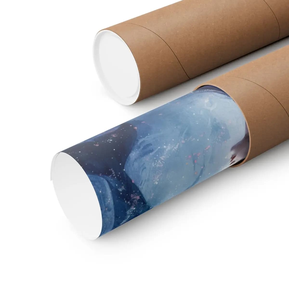 The Celestial Orca and the Silver Queen - Matte Vertical Posters mockup angle 3