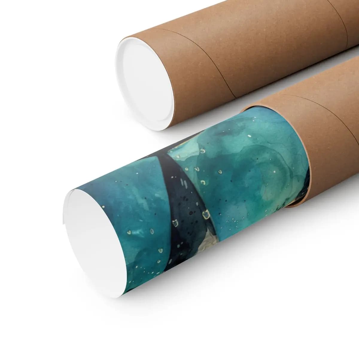 The Priestess and the Celestial Dolphin - Matte Vertical Posters mockup angle 3