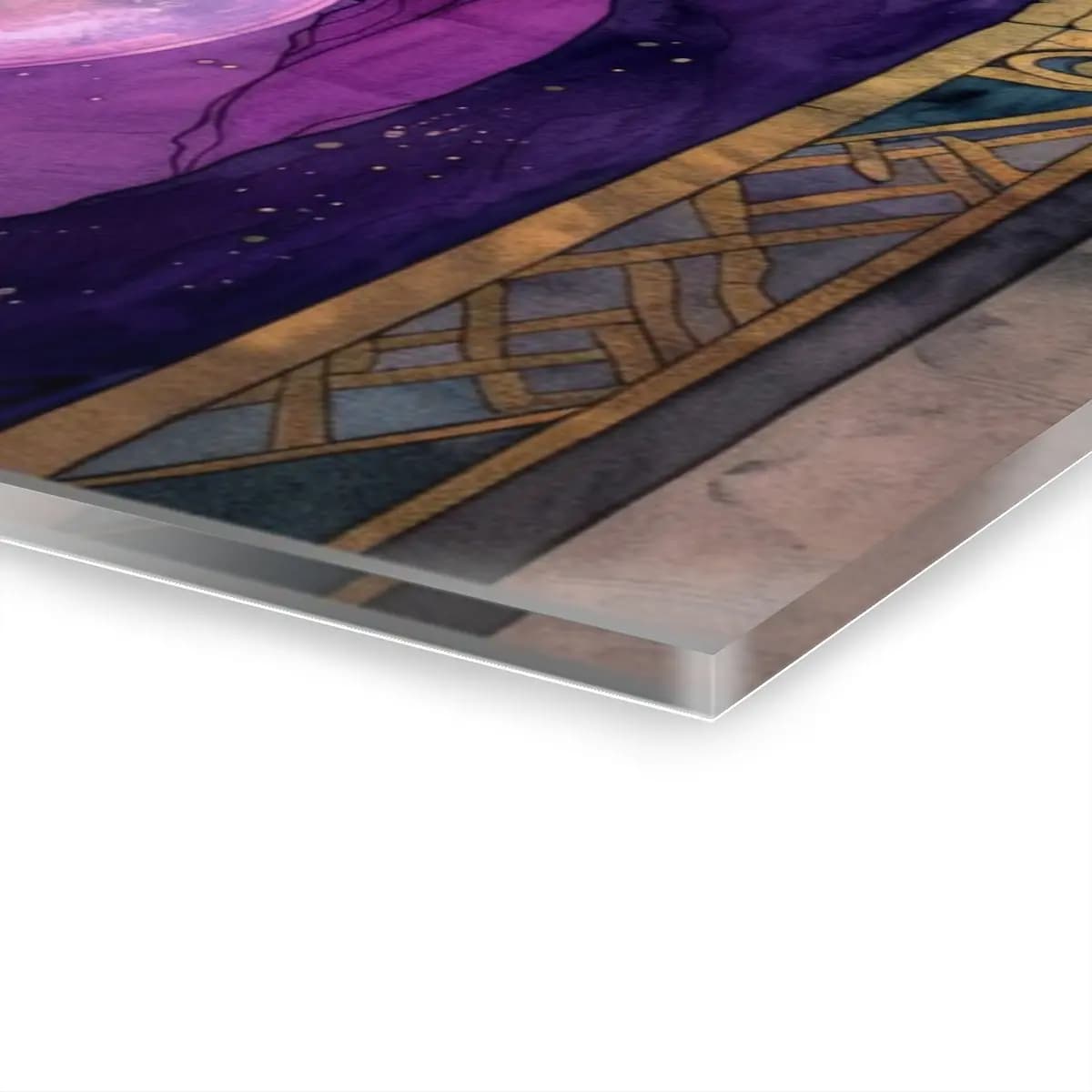 The Sorceress and Her Glowing Orb - Acrylic Prints (French Cleat Hanging) mockup angle 3