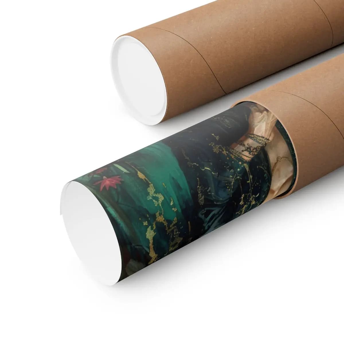 The Fallen Angel Among Scarlet Lotuses - Matte Vertical Posters mockup angle 3