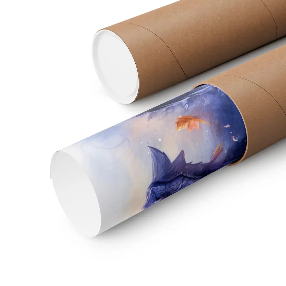 Crystal Dragon with Eyes of Ember - Matte Vertical Posters mockup angle 3