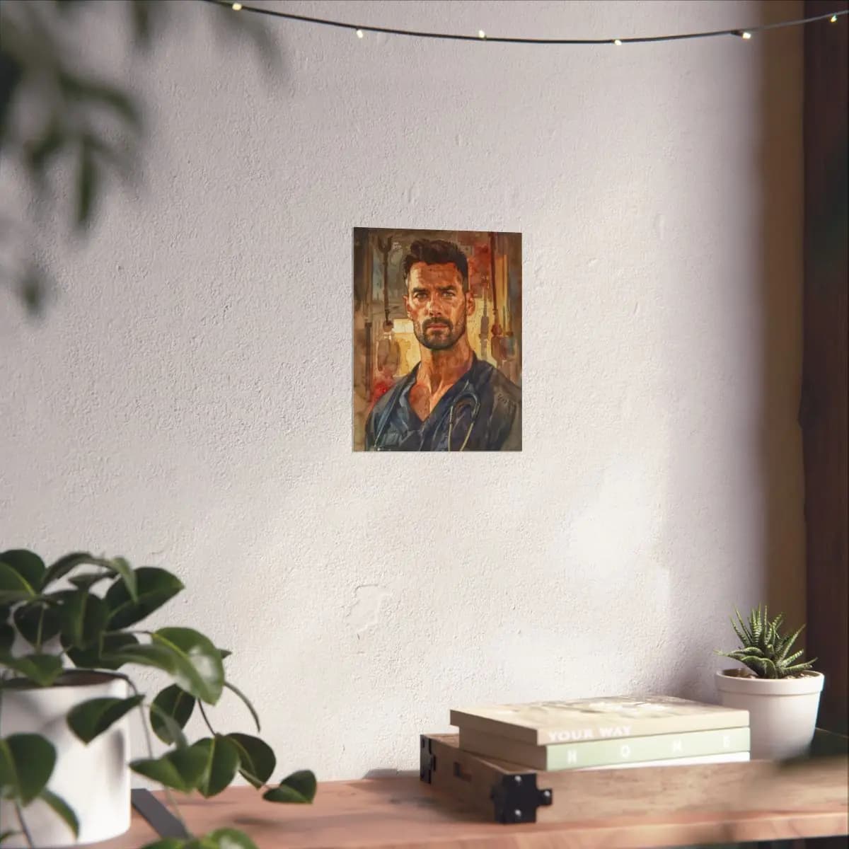 Burning Light Portrait of a Determined Doctor - Matte Vertical Posters mockup angle 6