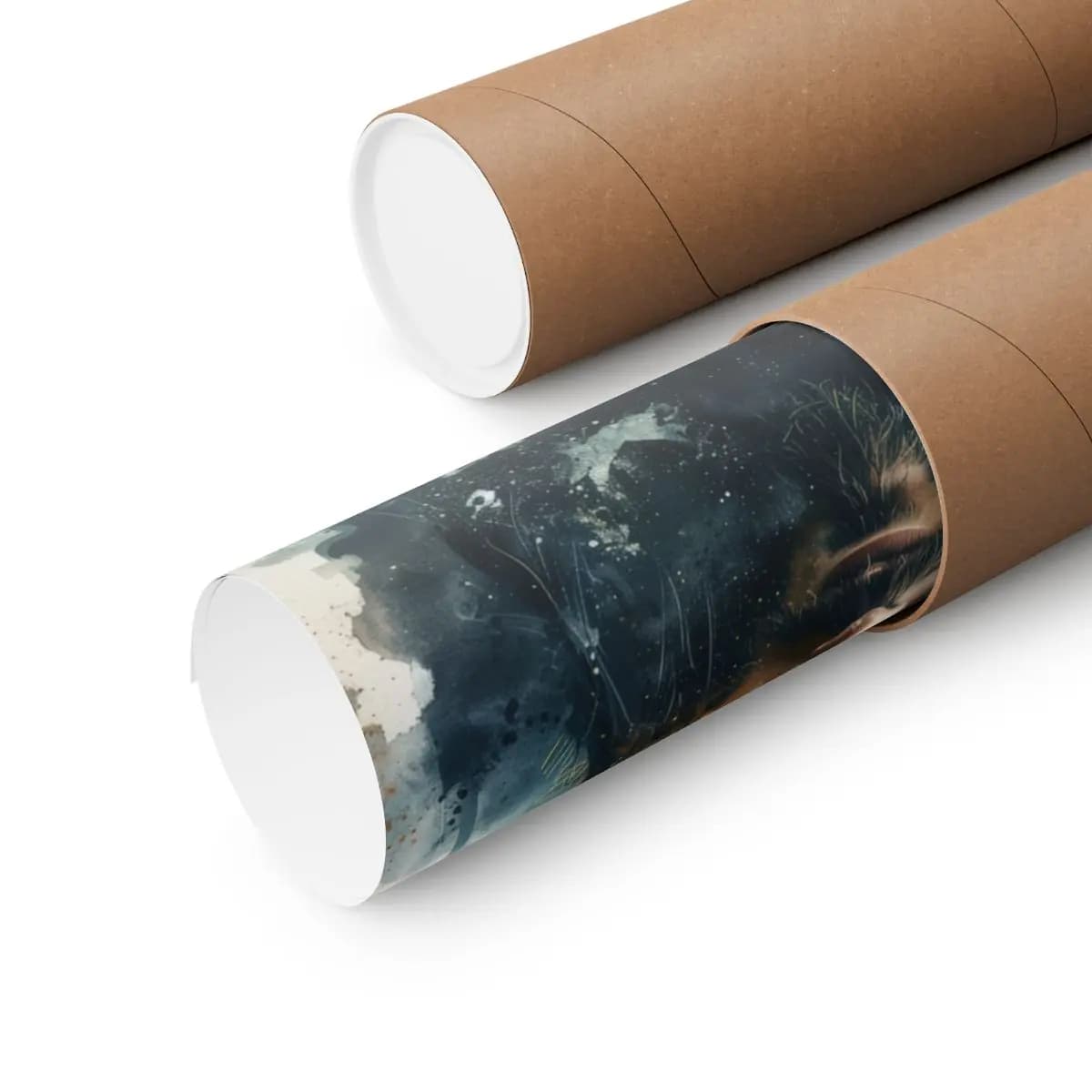 Mystic Warrior with Eyes of Fire - Matte Vertical Posters mockup angle 3