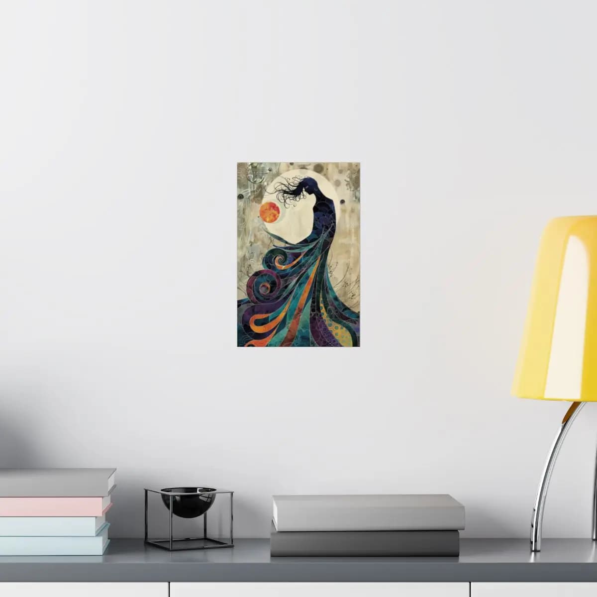Fire Sun Goddess of the Flowing Waves - Matte Vertical Posters mockup angle 8