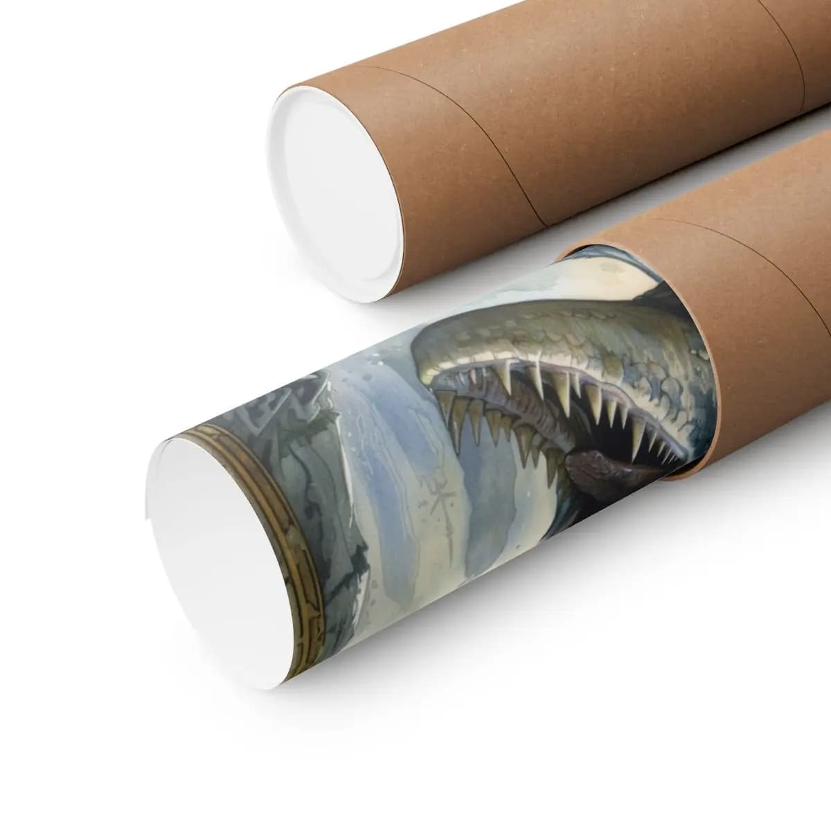 The Ancient Predator's Open Maw - Matte Vertical Posters mockup angle 3