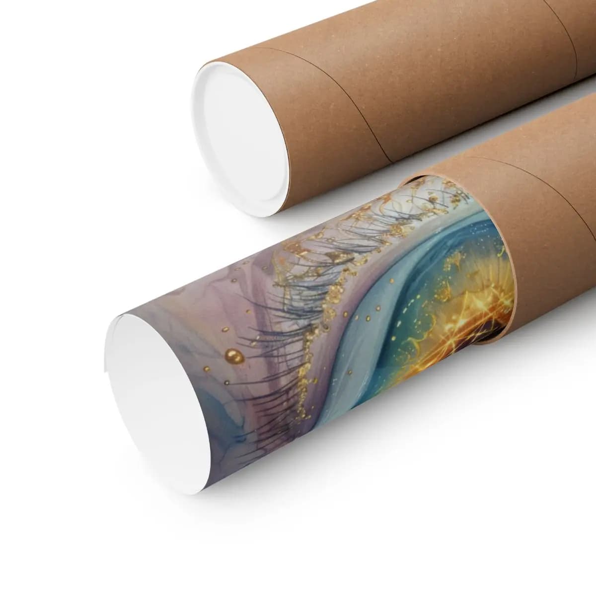 The Cosmic Eye Laced with Gold - Matte Vertical Posters mockup angle 3
