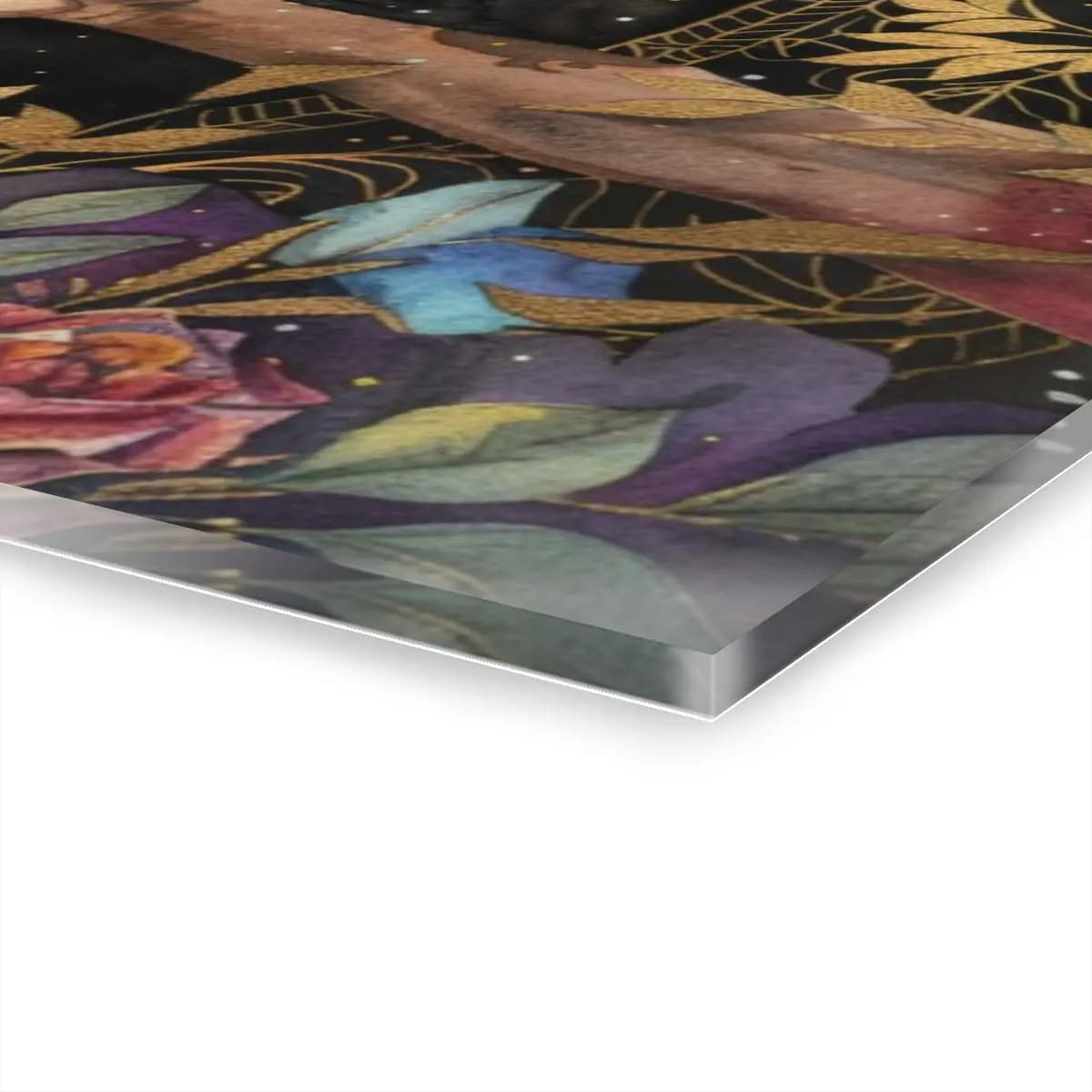 Hands of the World Embrace the Earth - Acrylic Prints (French Cleat Hanging) mockup angle 3