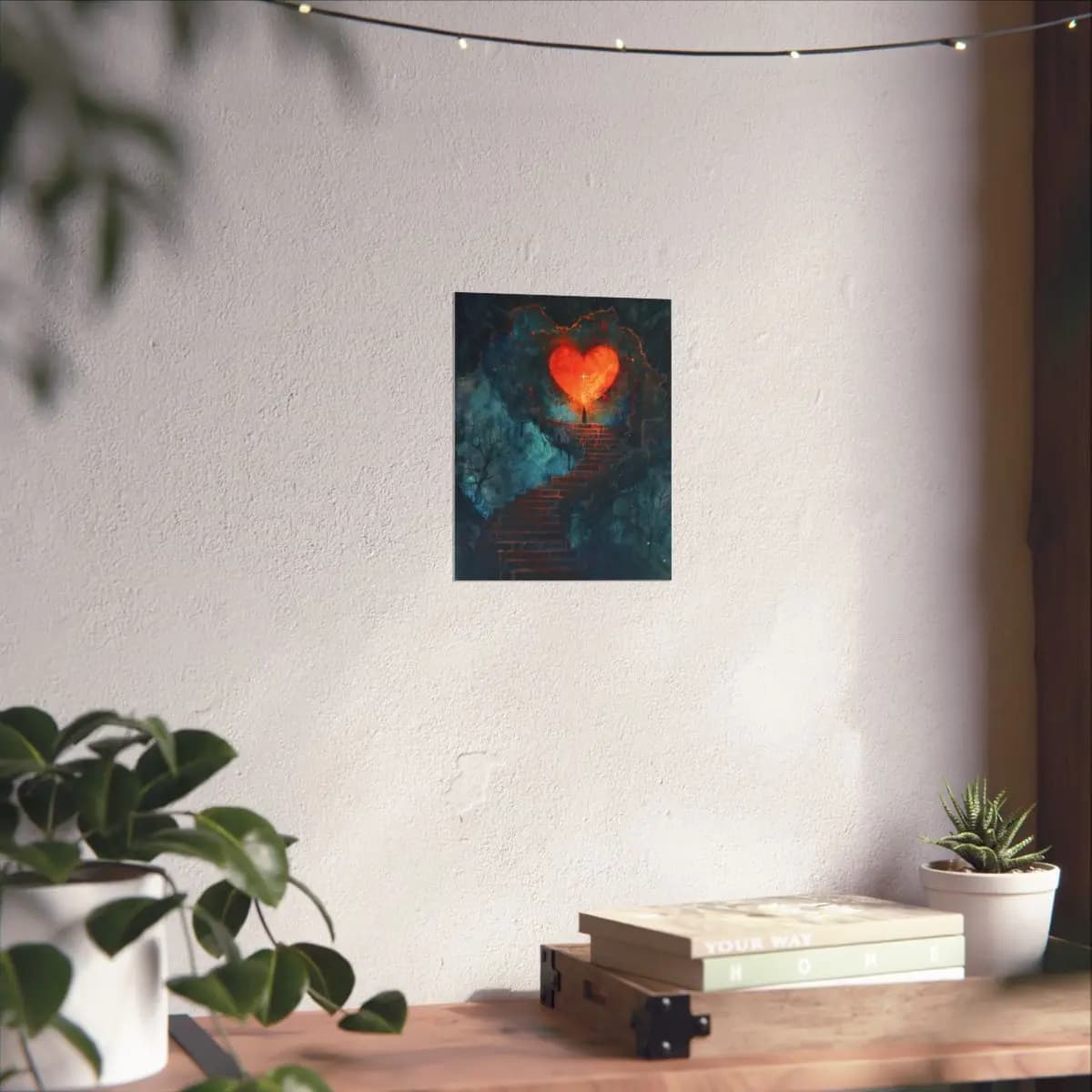 The Stairway to the Burning Heart - Matte Vertical Posters mockup angle 6