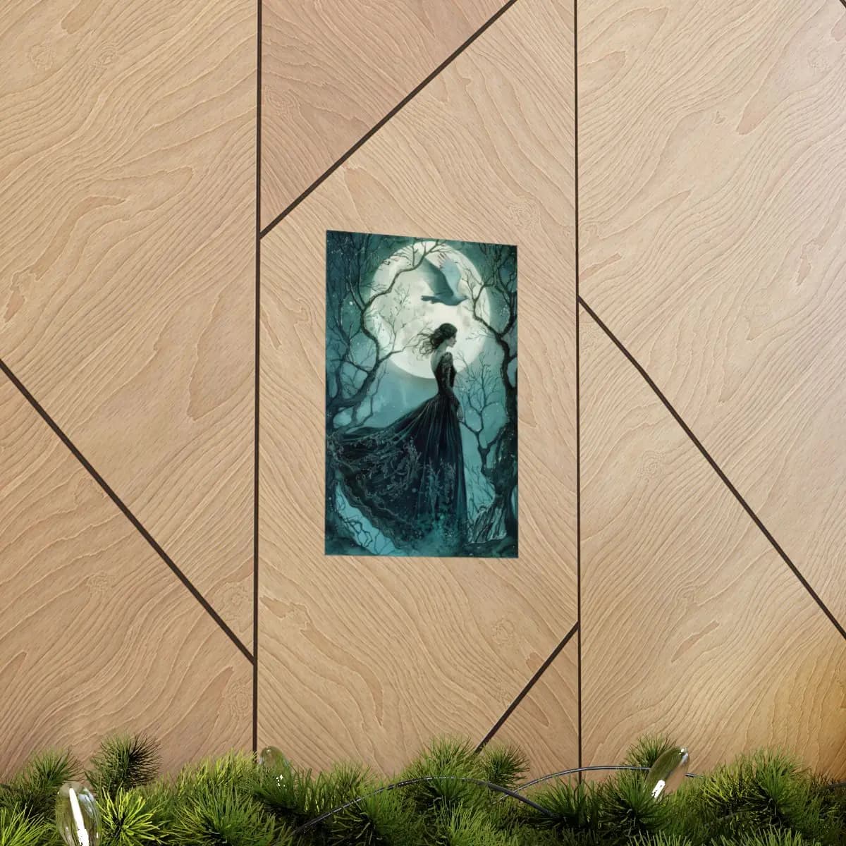 Dark Lady Beneath the Forest Moon - Matte Vertical Posters mockup angle 5