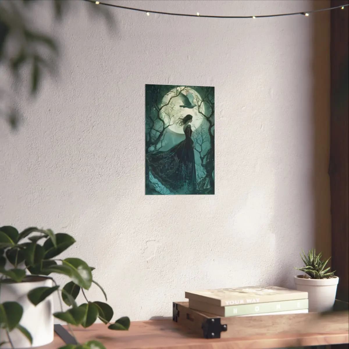 Dark Lady Beneath the Forest Moon - Matte Vertical Posters mockup angle 6