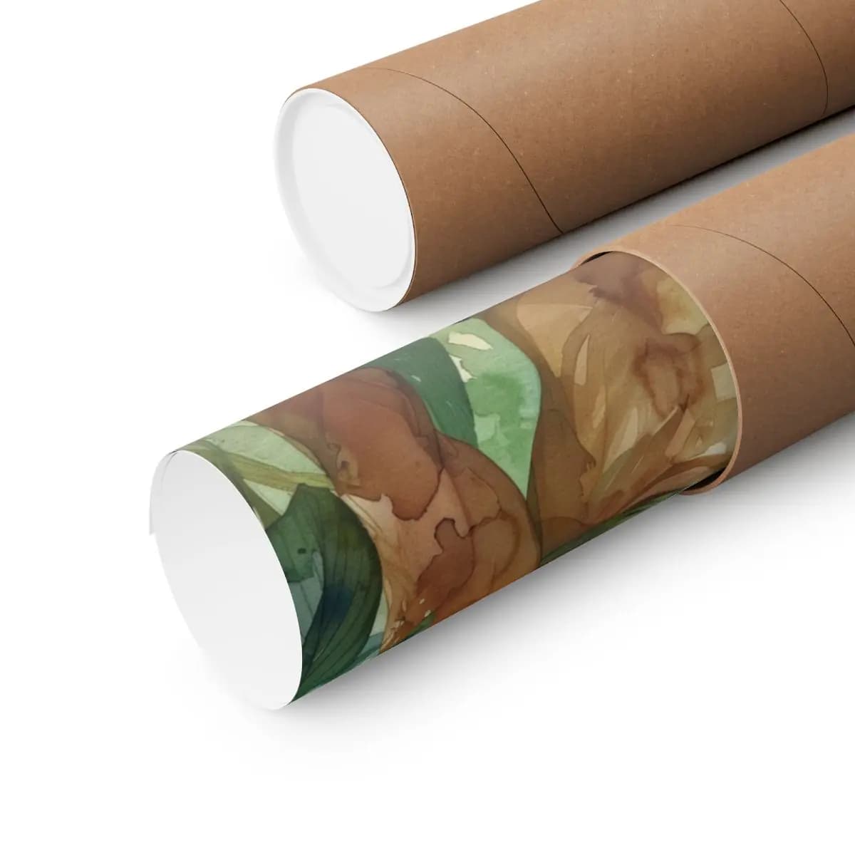 Steel-Eyed Jungle Warrior Among Tropical Leaves - Matte Vertical Posters mockup angle 3