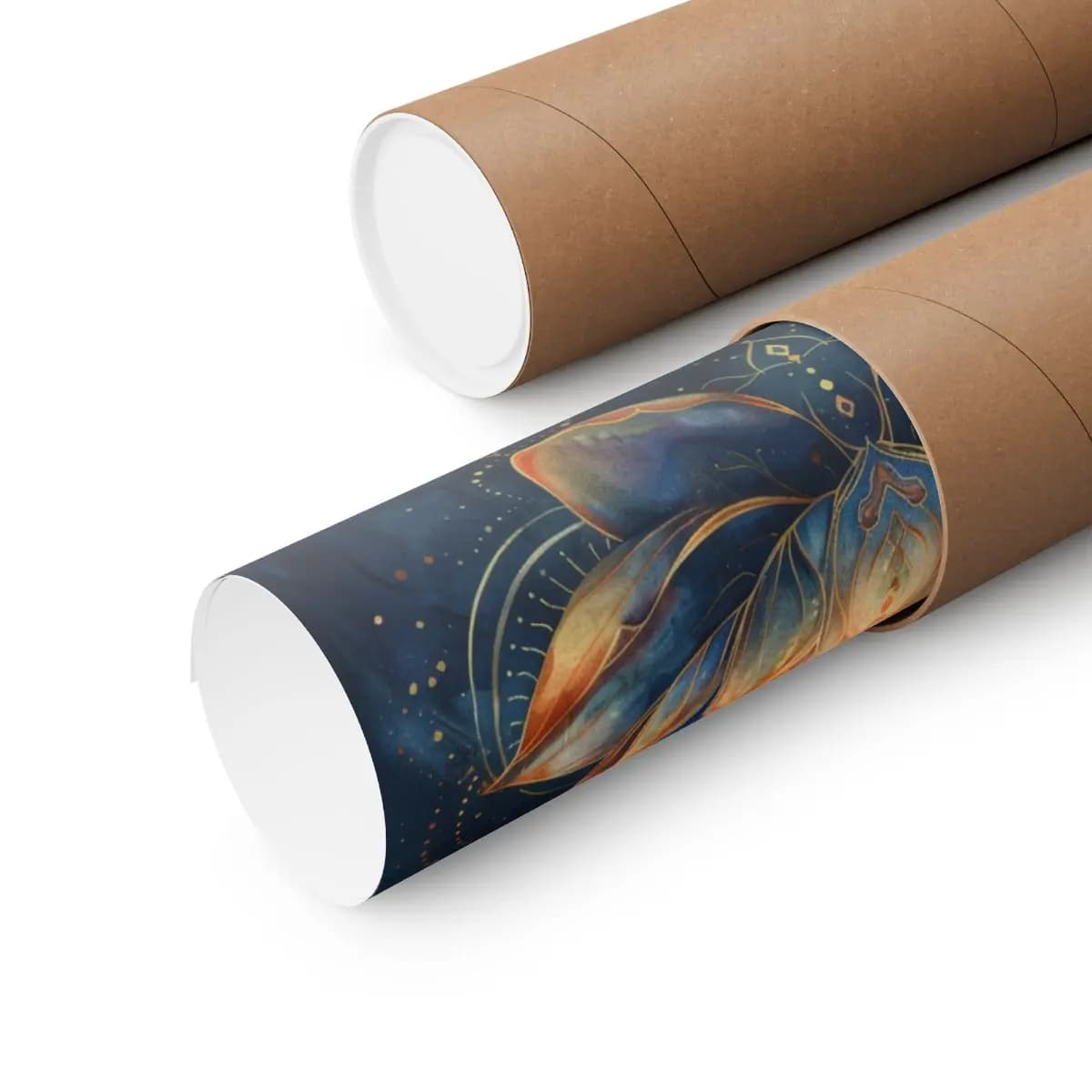 Sacred Blazing Lotus Against a Midnight Ground - Matte Vertical Posters mockup angle 3