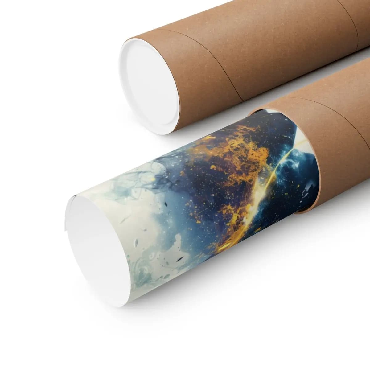 Cosmic Silhouette of a Soul Dissolving - Matte Vertical Posters mockup angle 3