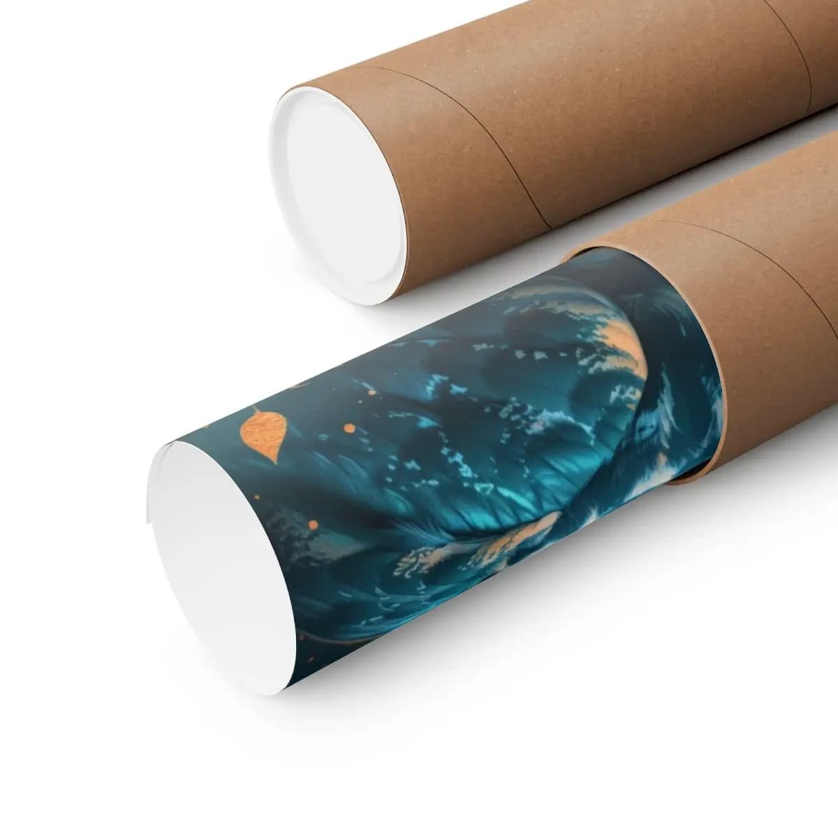 Mystic Owl Beneath the Golden Moon - Matte Vertical Posters mockup angle 3