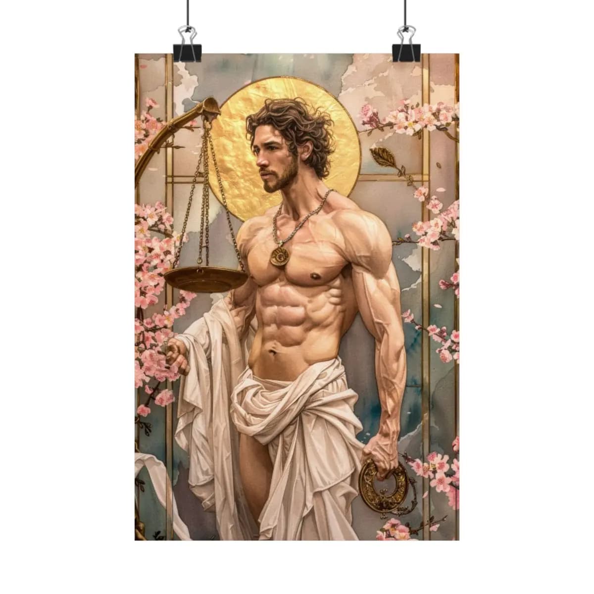 The Golden Scale of the Solar God - Matte Vertical Posters mockup angle 1