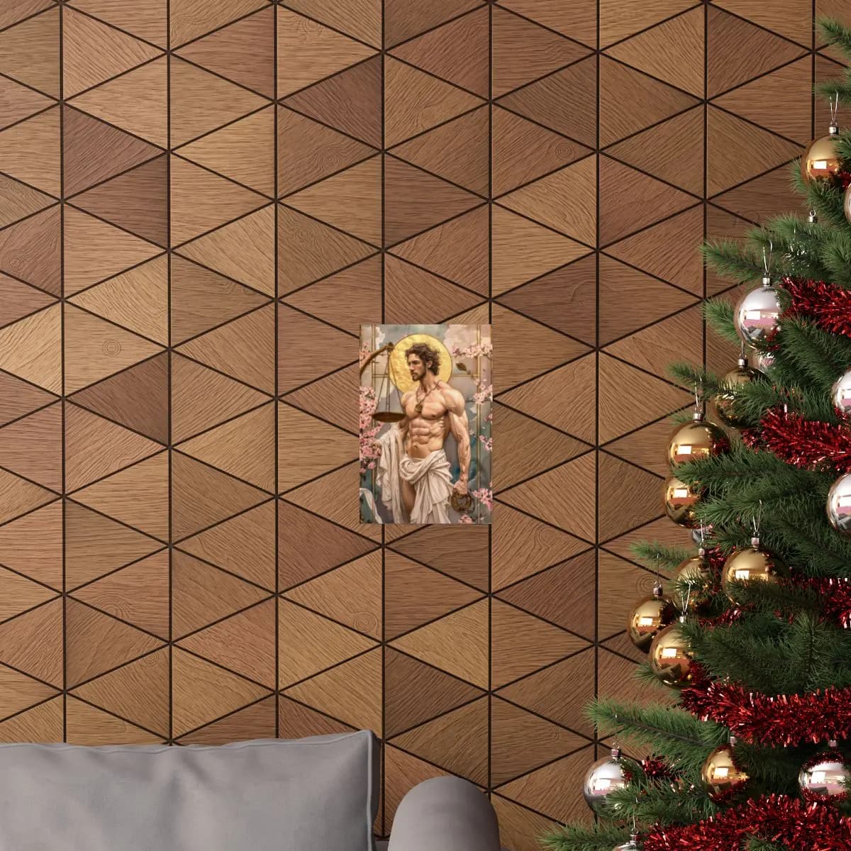 The Golden Scale of the Solar God - Matte Vertical Posters mockup angle 4