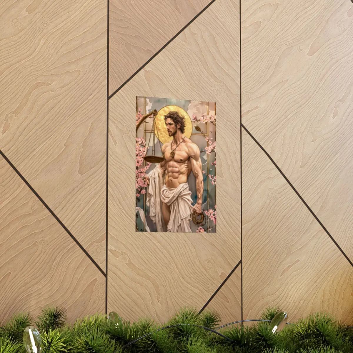 The Golden Scale of the Solar God - Matte Vertical Posters mockup angle 5