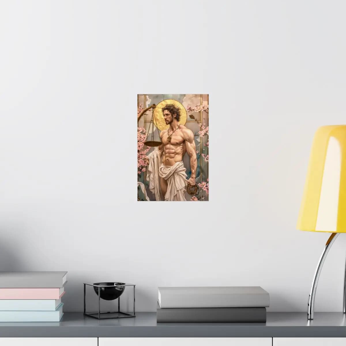 The Golden Scale of the Solar God - Matte Vertical Posters mockup angle 8