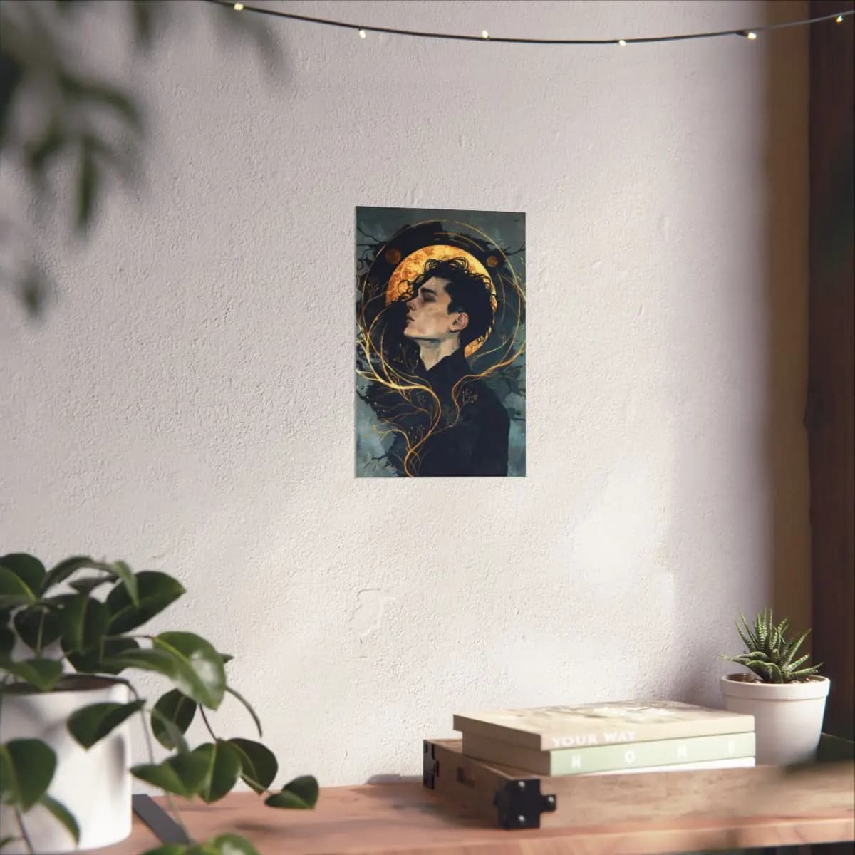 The Man and the Golden Moon - Matte Vertical Posters mockup angle 6
