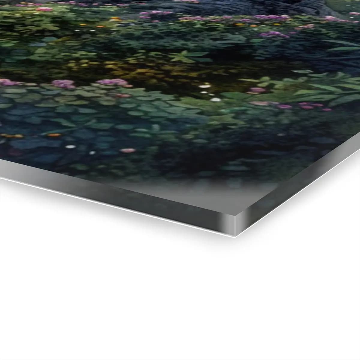 Stone Path Beneath an Ancient Enchanted Oak - Acrylic Prints (French Cleat Hanging) mockup angle 3