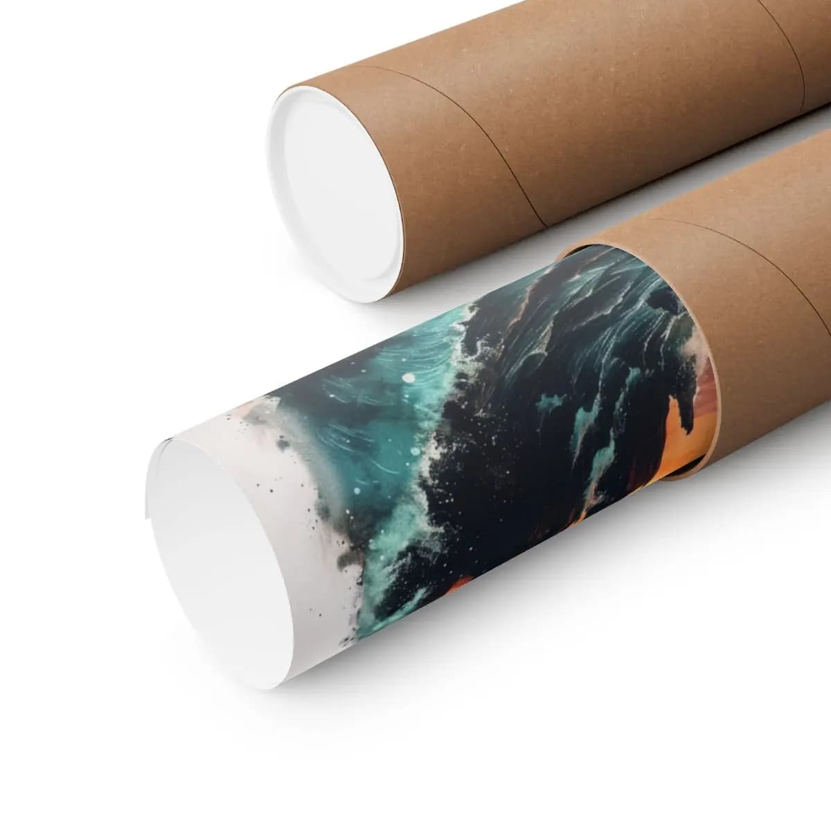 Sea Dragon Rising Before the Blood Moon - Matte Vertical Posters mockup angle 3