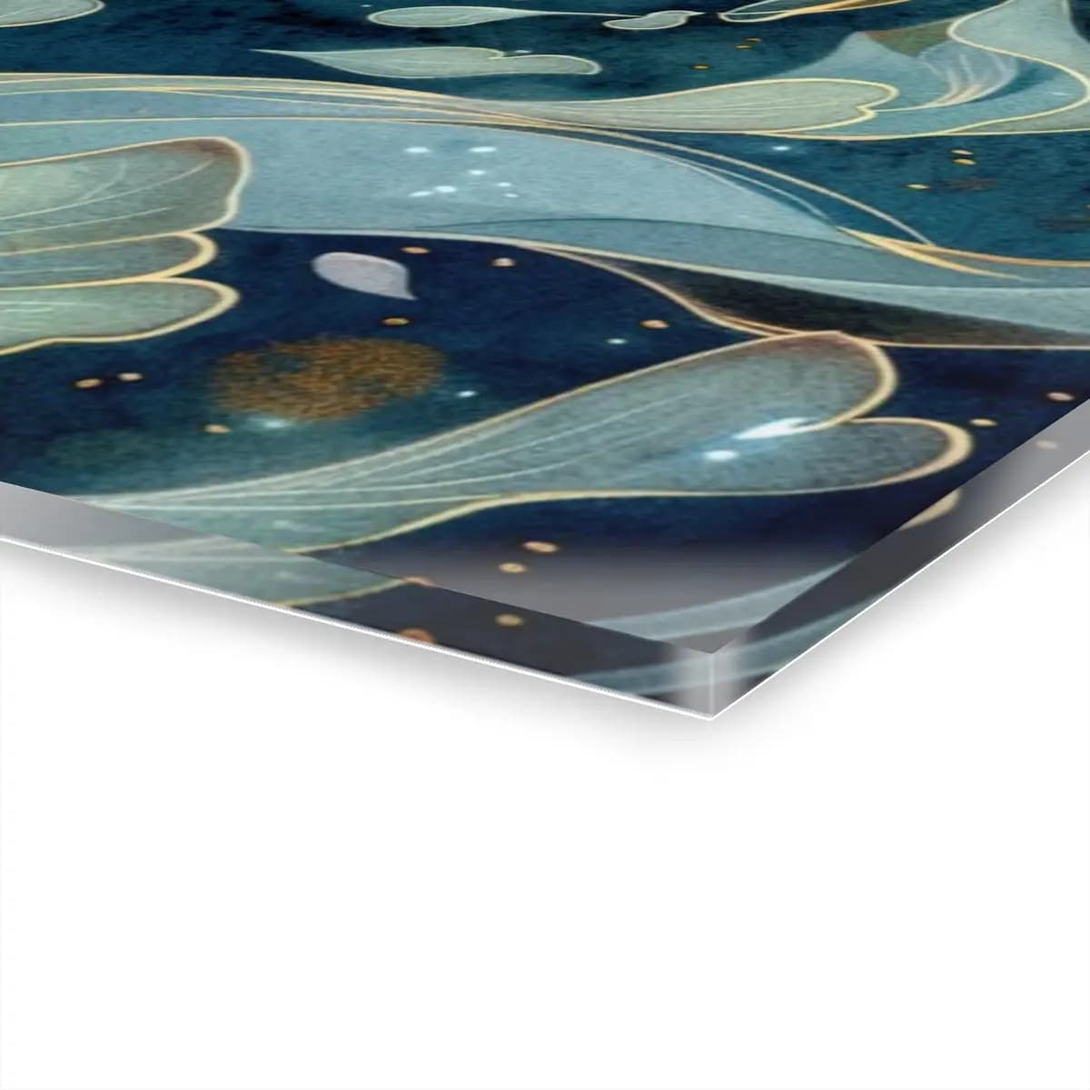 Celestial Reverie with Moonlit Hair - Acrylic Prints (French Cleat Hanging) mockup angle 3
