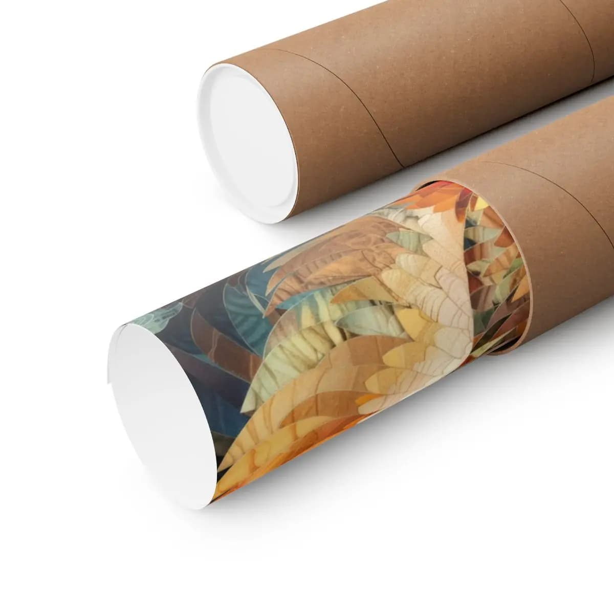 Phoenix in Flight Beneath the Golden Moon - Matte Vertical Posters mockup angle 3