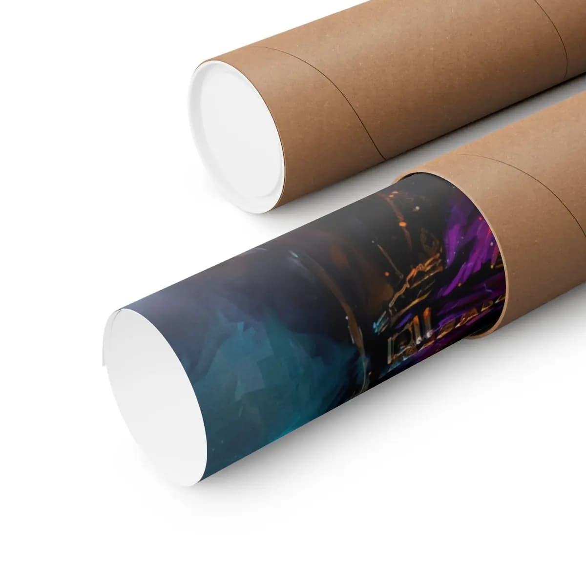 Flame Lord in an Embroidered Kimono - Matte Vertical Posters mockup angle 3
